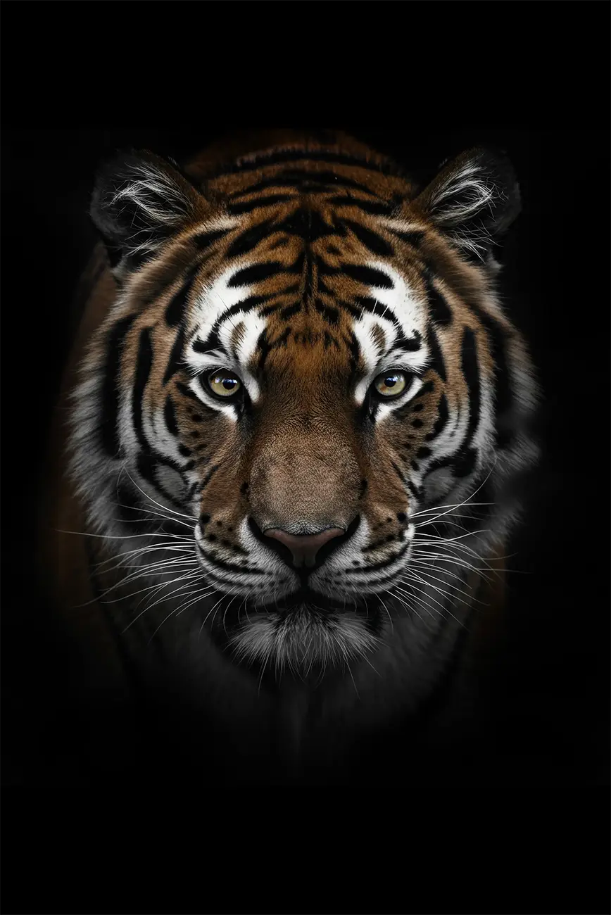 Fine-art portrait of Siberian tiger